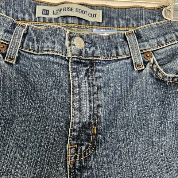 GAP Women Low Rise Boot Cut Y2K Western Jeans Size 12A - Picture 3 of 7